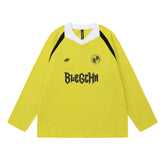 Men Long Sleeve T Shirt Racing Printing Sports